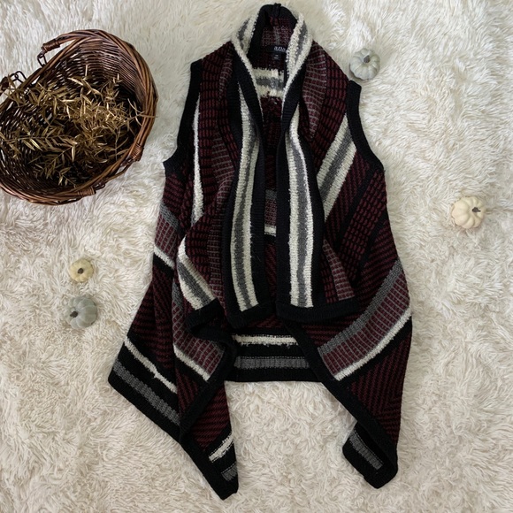 A.N.A Multicolored Striped Sleeveless Open Front Knit Cardigan XS - Picture 1 of 9